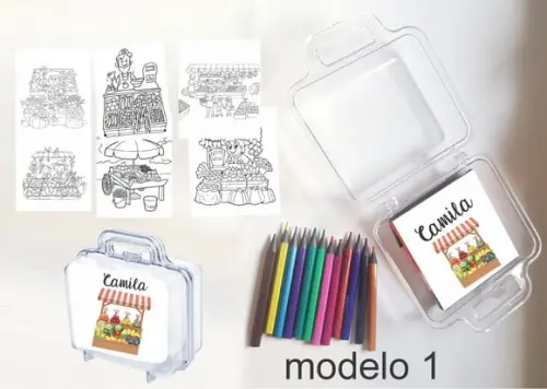 Maletinha Mini Lapis de Cor-quitandinha