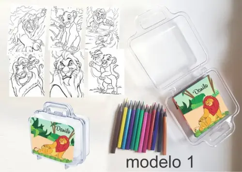 Maletinha Mini Lapis de Cor-rei Leão