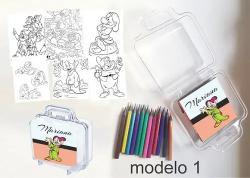 Maletinha Mini Lapis de Cor-sete Anões