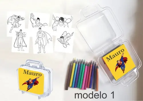 Maletinha Mini Lapis de Cor-super Homem