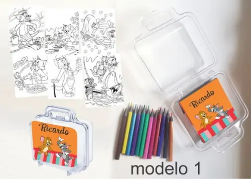 Maletinha Mini Lapis de Cor-tom e Jerry