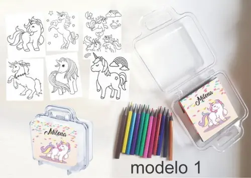 Maletinha Mini Lapis de Cor-unicórnio