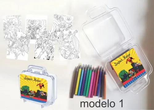 Maletinha Mini Lapis de Cor-vingadores