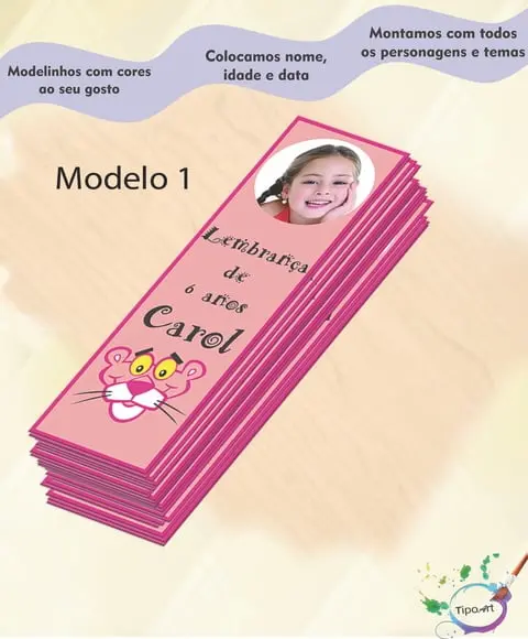 Marcador de Livro -pantera Cor de Rosa