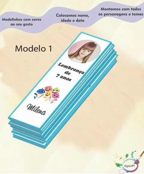Marcador de Livro-baby Shark