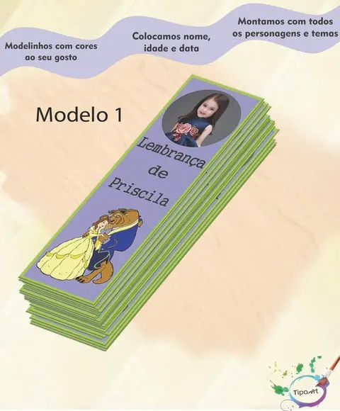 Marcador de Livro-bela e Fera