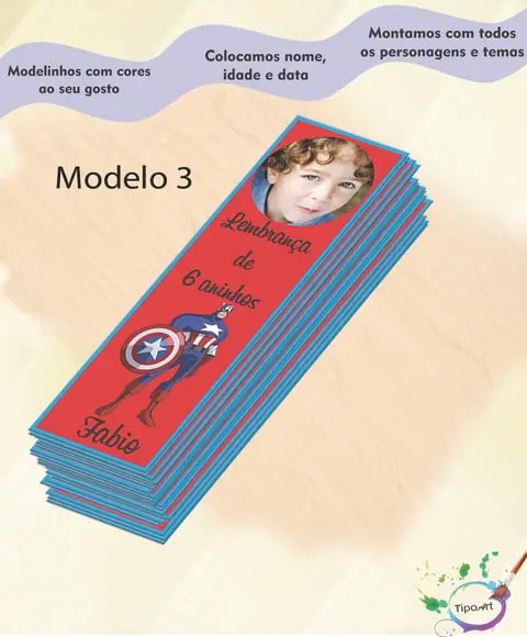 Marcador de Livro-capitão America