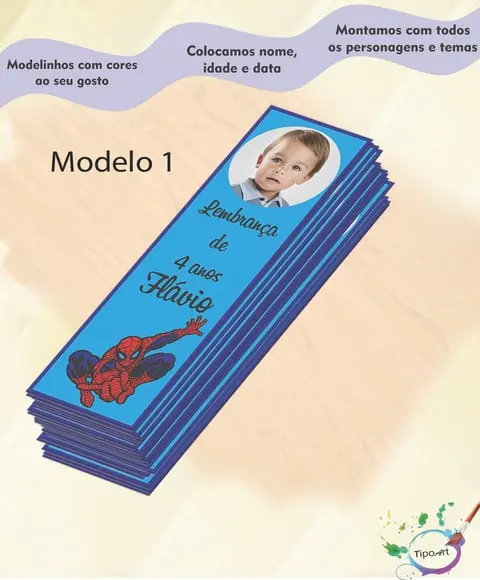 Marcador de Livro-homem Aranha