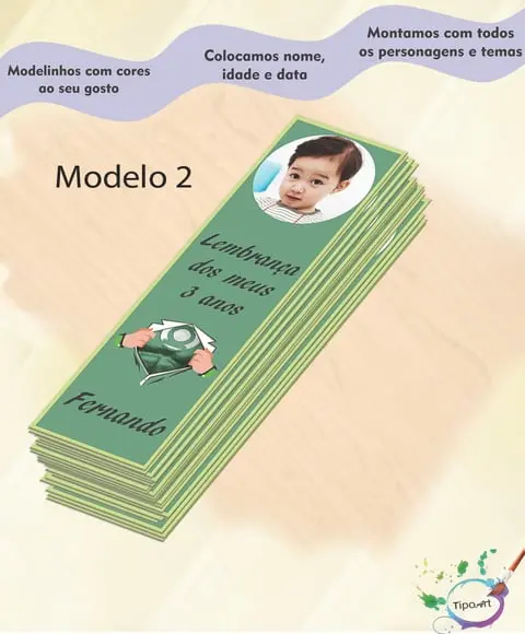 Marcador de Livro-lanterna Verde