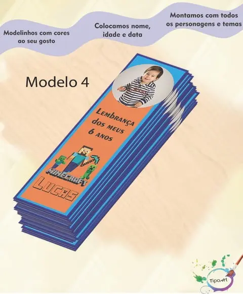 Marcador de Livro-minecraft