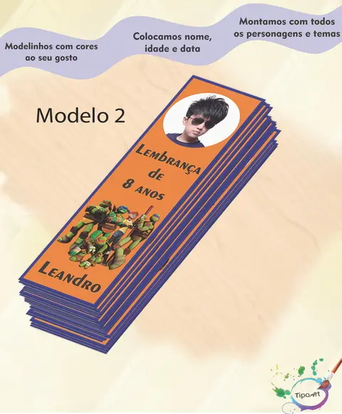 Marcador de Livro-tartaruga Ninja