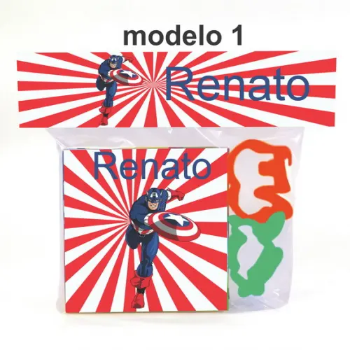 Massinha e 2 Cortador-capitão America
