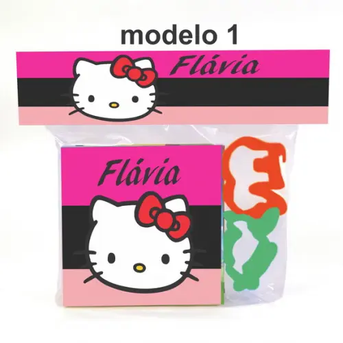 Massinha e 2 Cortador-hello Kitty