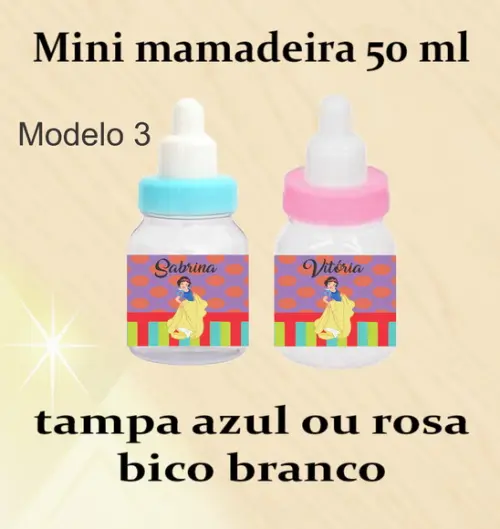 Mini Mamadeira-branca de Neve