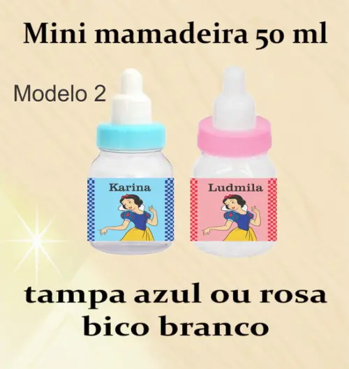 Mini Mamadeira-branca de Neve