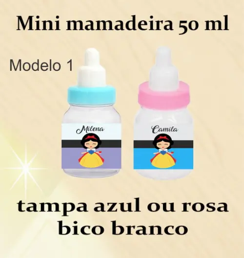 Mini Mamadeira-branca de Neve