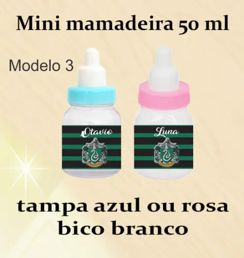 Mini Mamadeira-brasões Hogwarts