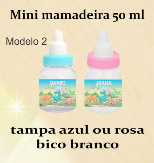 Mini Mamadeira-dinossauros