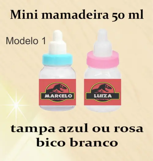 Mini Mamadeira-dinossauros