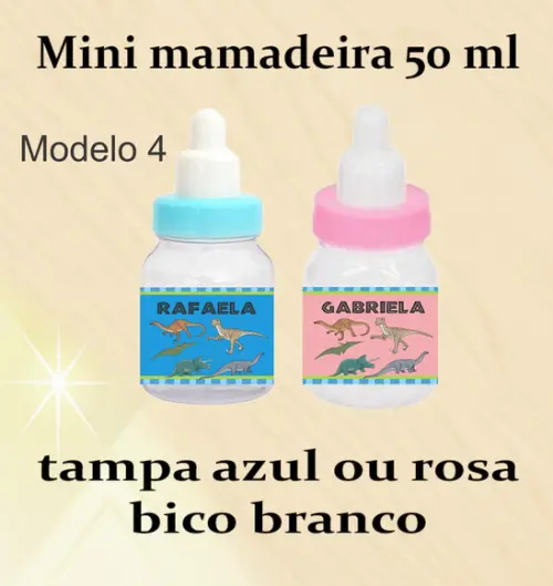 Mini Mamadeira-dinossauros