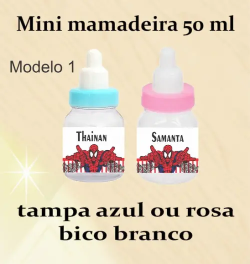Mini Mamadeira-homem Aranha