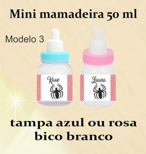 Mini Mamadeira-homem Aranha