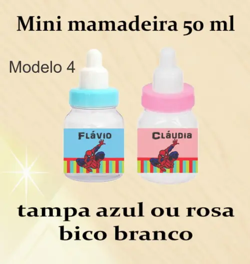 Mini Mamadeira-homem Aranha