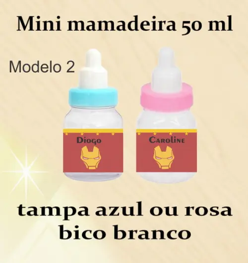Mini Mamadeira-homem de Ferro