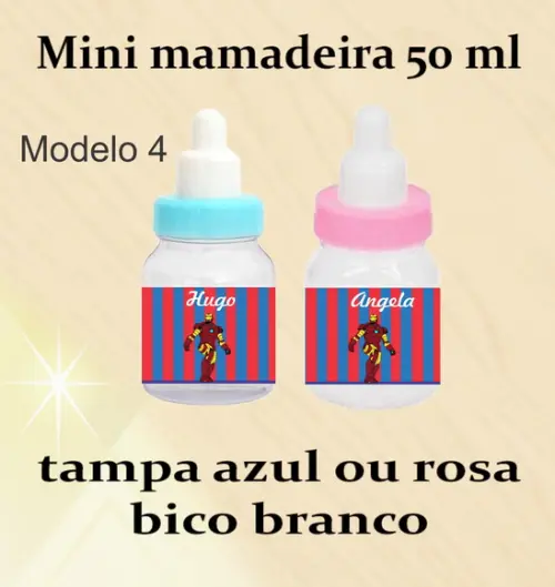 Mini Mamadeira-homem de Ferro