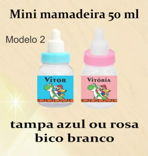 Mini Mamadeira-mario Bros
