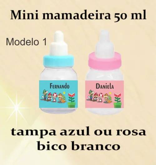 Mini Mamadeira-mario Bros
