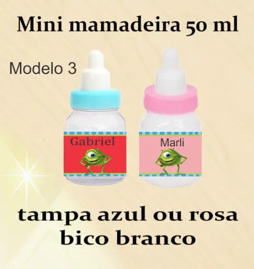 Mini Mamadeira-mike Wazowski