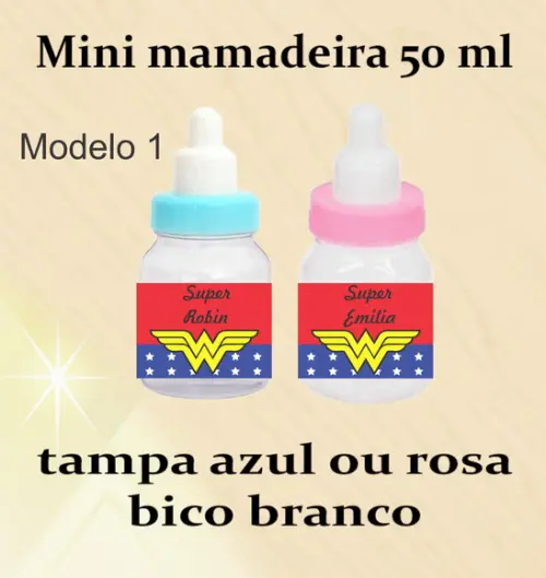 Mini Mamadeira-mulher Maravilha