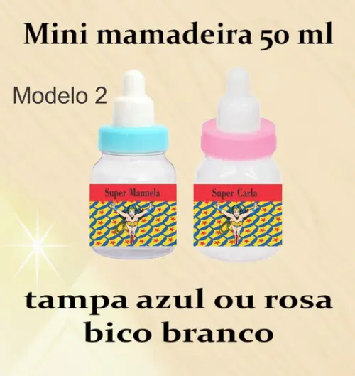 Mini Mamadeira-mulher Maravilha