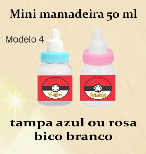 Mini Mamadeira-pokemon
