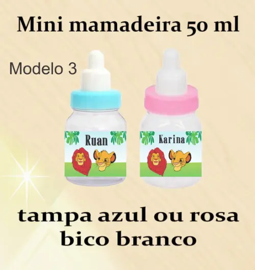 Mini Mamadeira-rei Leão