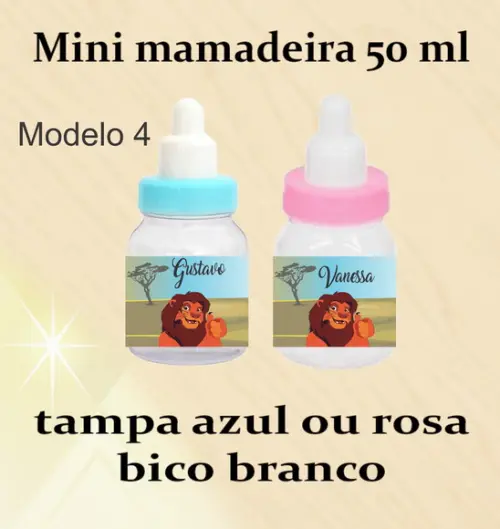 Mini Mamadeira-rei Leão