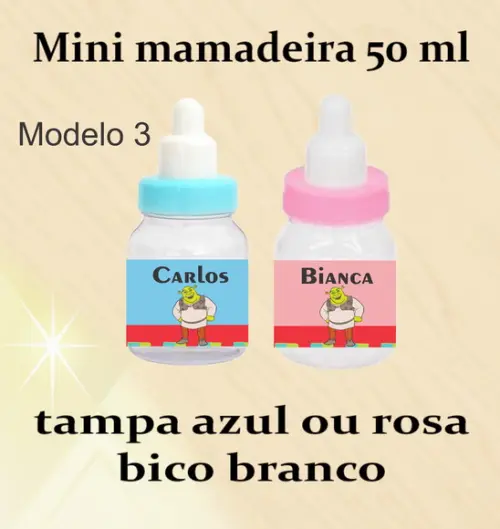 Mini Mamadeira-shrek