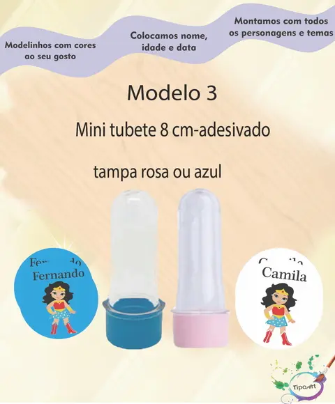 Mini Tubete - Mulher Maravilha