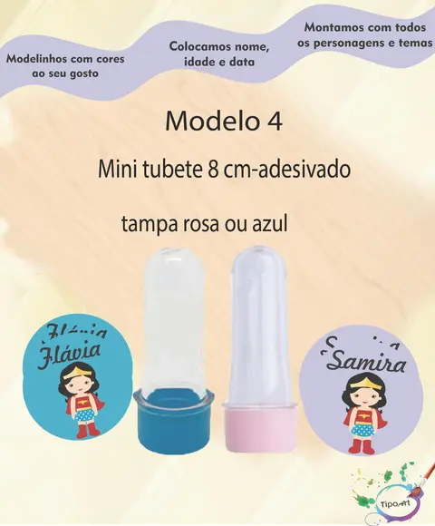 Mini Tubete - Mulher Maravilha