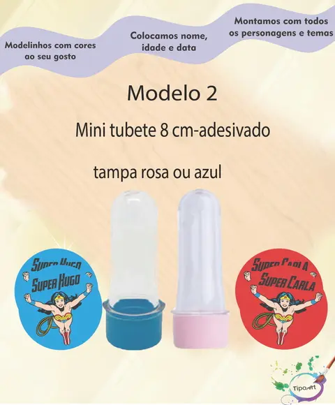 Mini Tubete - Mulher Maravilha