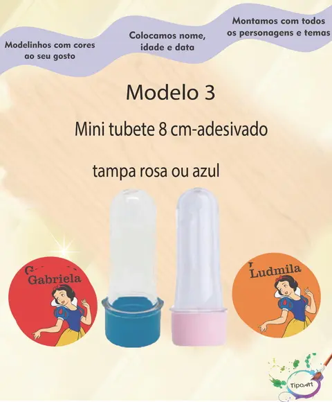 Mini Tubete -branca de Neve
