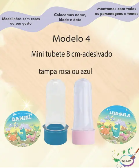 Mini Tubete -dinossauro