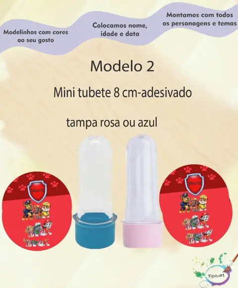 Mini Tubete 8 cm - Patrulha Canina