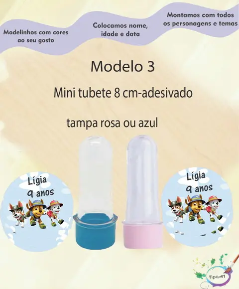 Mini Tubete 8 cm - Patrulha Canina