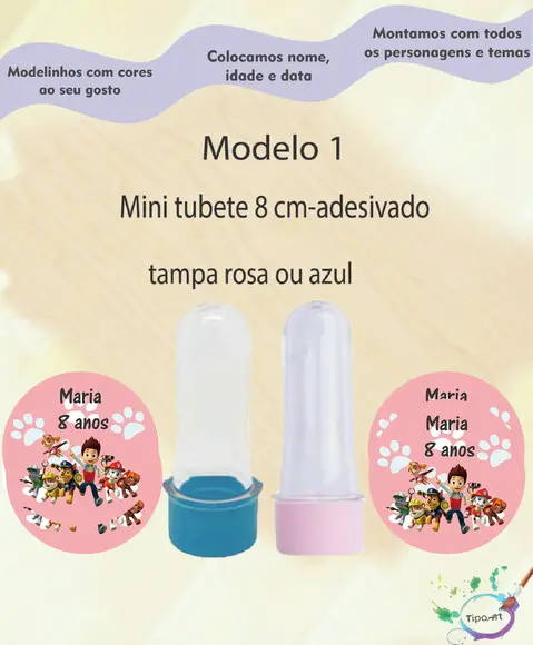 Mini Tubete 8 cm - Patrulha Canina