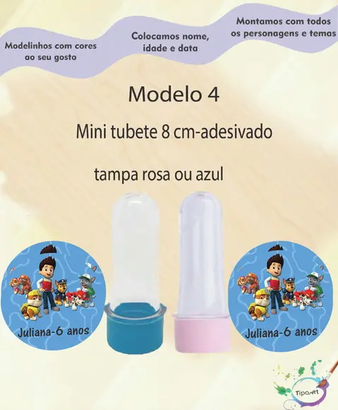 Mini Tubete 8 cm - Patrulha Canina