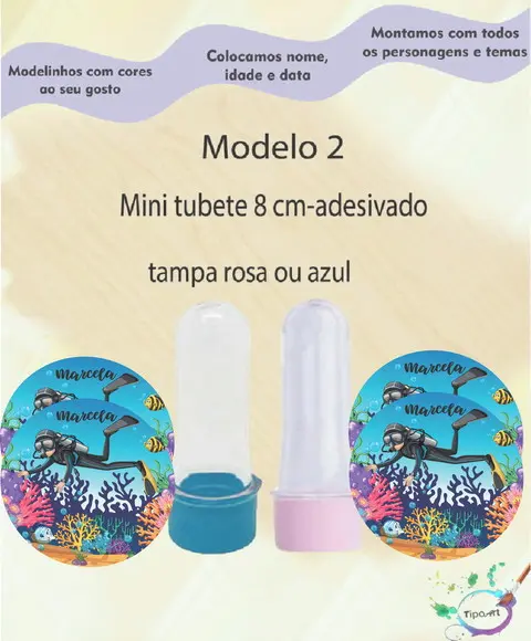 Mini Tubete 8 cm -aquário