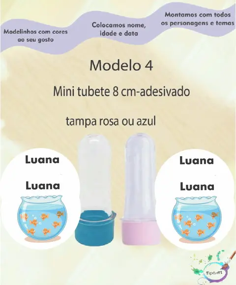 Mini Tubete 8 cm -aquário