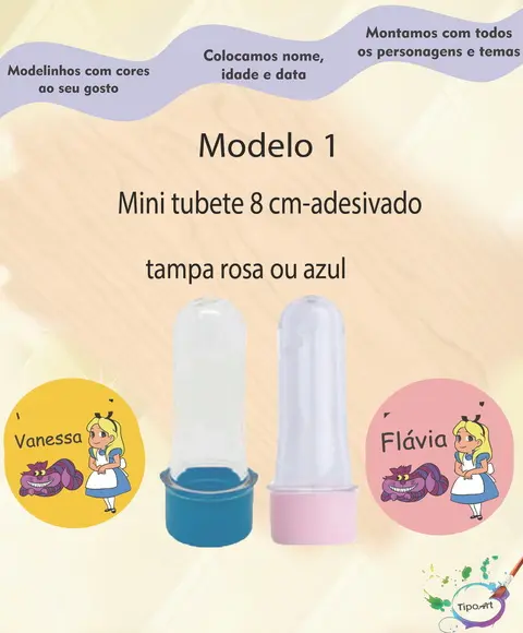 Mini Tubete 8 cm -alice